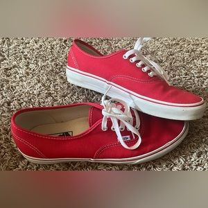EUC men’s sz 11 Vans Authentic in red